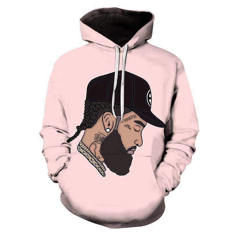 Nipsey Hussle Hoodies 3D Print Casual Sweatshirts Hot Sale Harajuku Long Sleeve Clothes 2019 Kpop Hooded Tops Plus Size 1