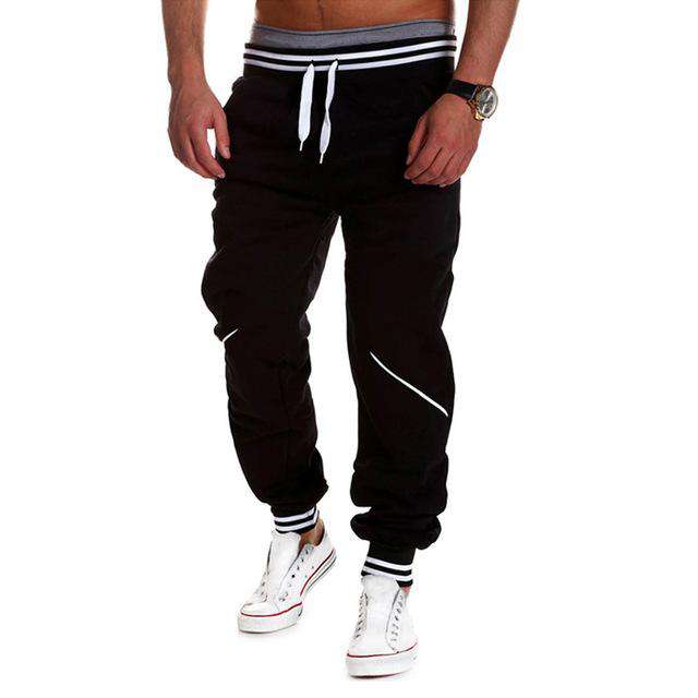 Plus Size Fashion Mens Joggers Pants Elastic Waist Cotton Sweatpants