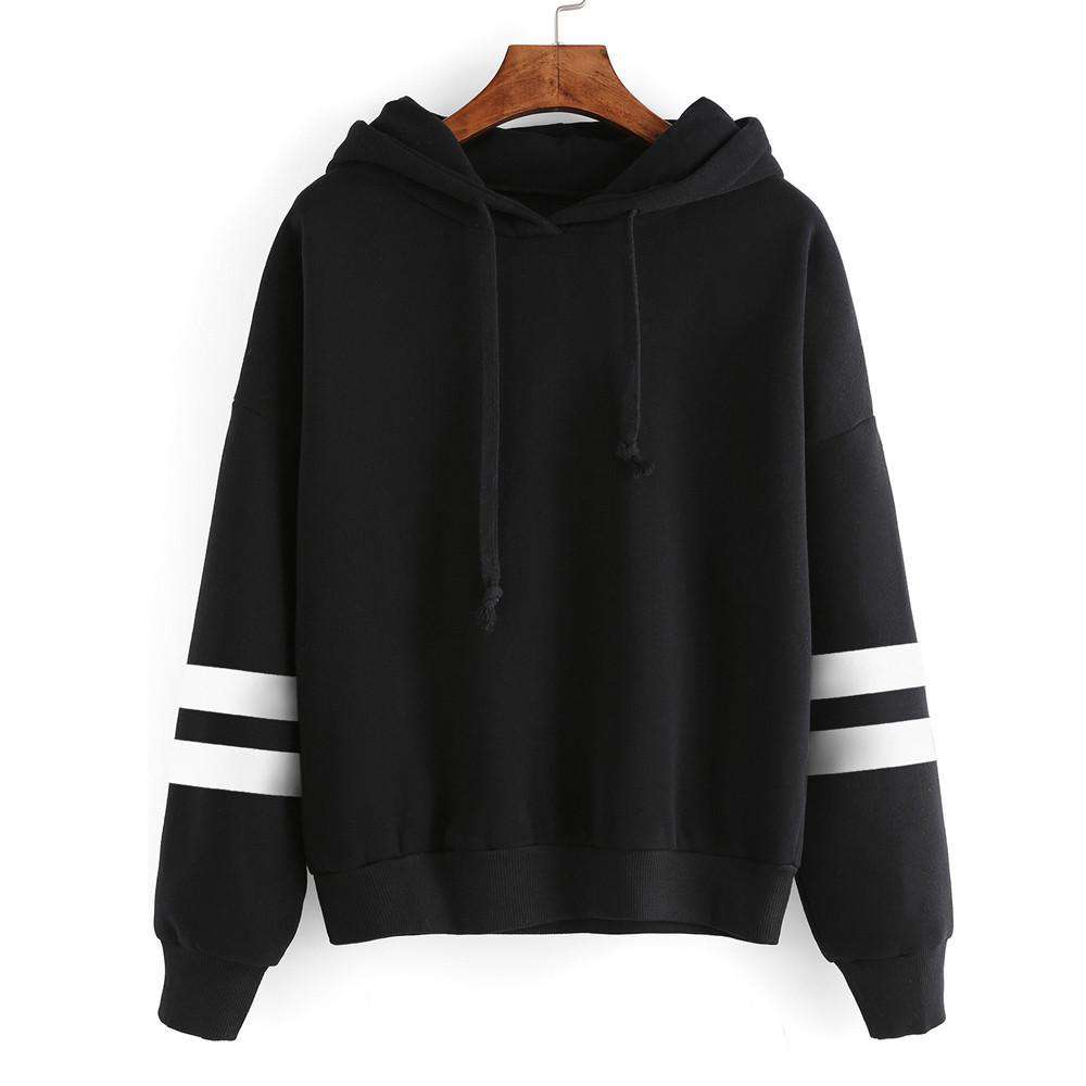 Womens Long Sleeve Hoodie Sweatshirt Jumper Hooded Pullover Tops Blouse