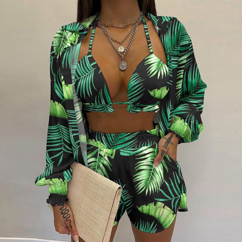 Tie-dye Print Sexy 3 Pieces Set