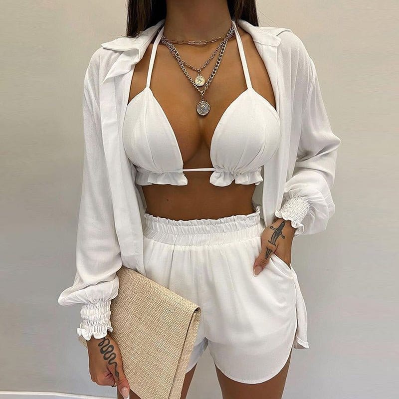 Tie-dye Print Sexy 3 Pieces Set